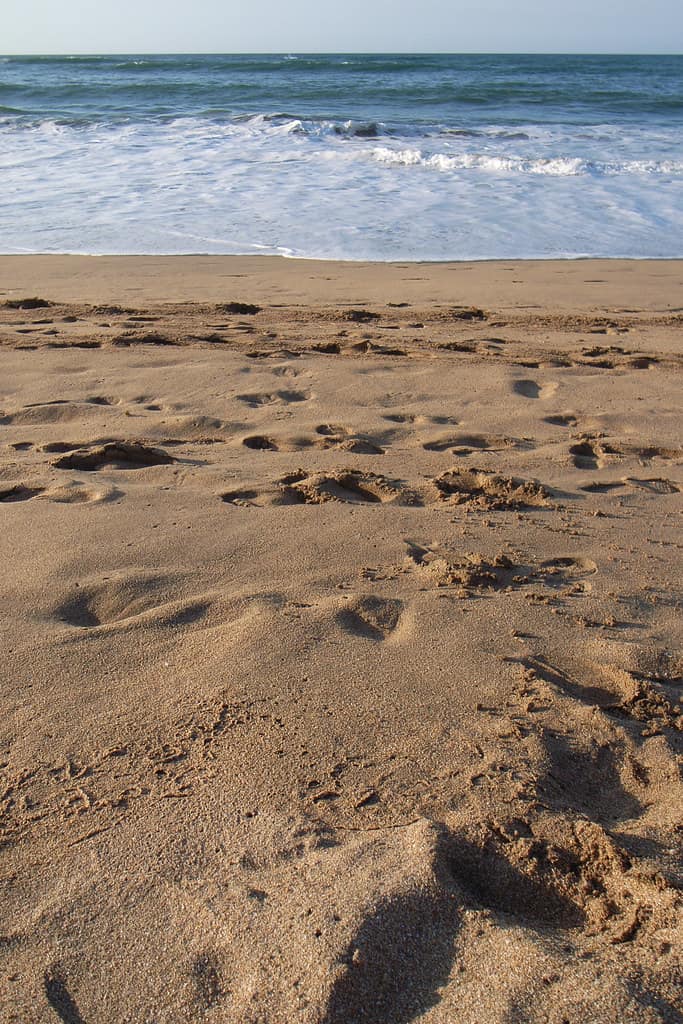 Sand and water, Dar Bouazza (Tamaris), near Casablanca, Morocco