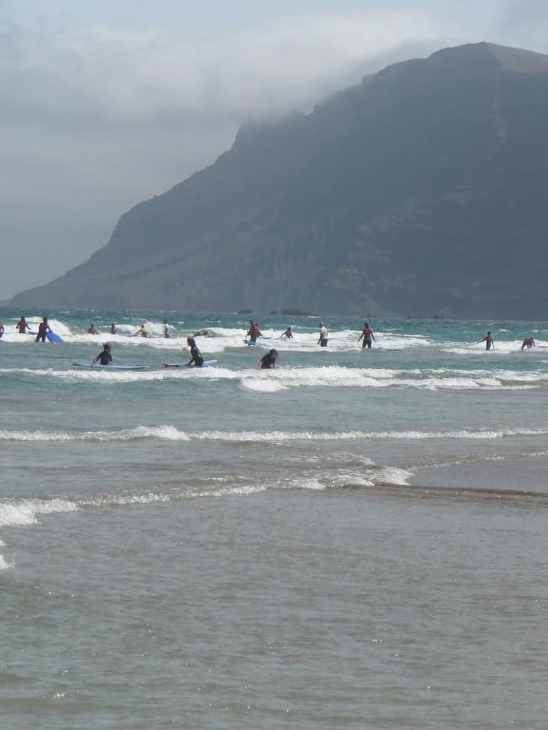 Famara surfing beach