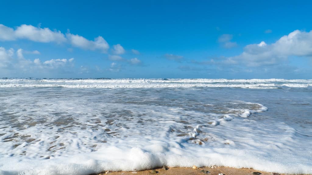 The sea at Fistral Beach, Cornwall.