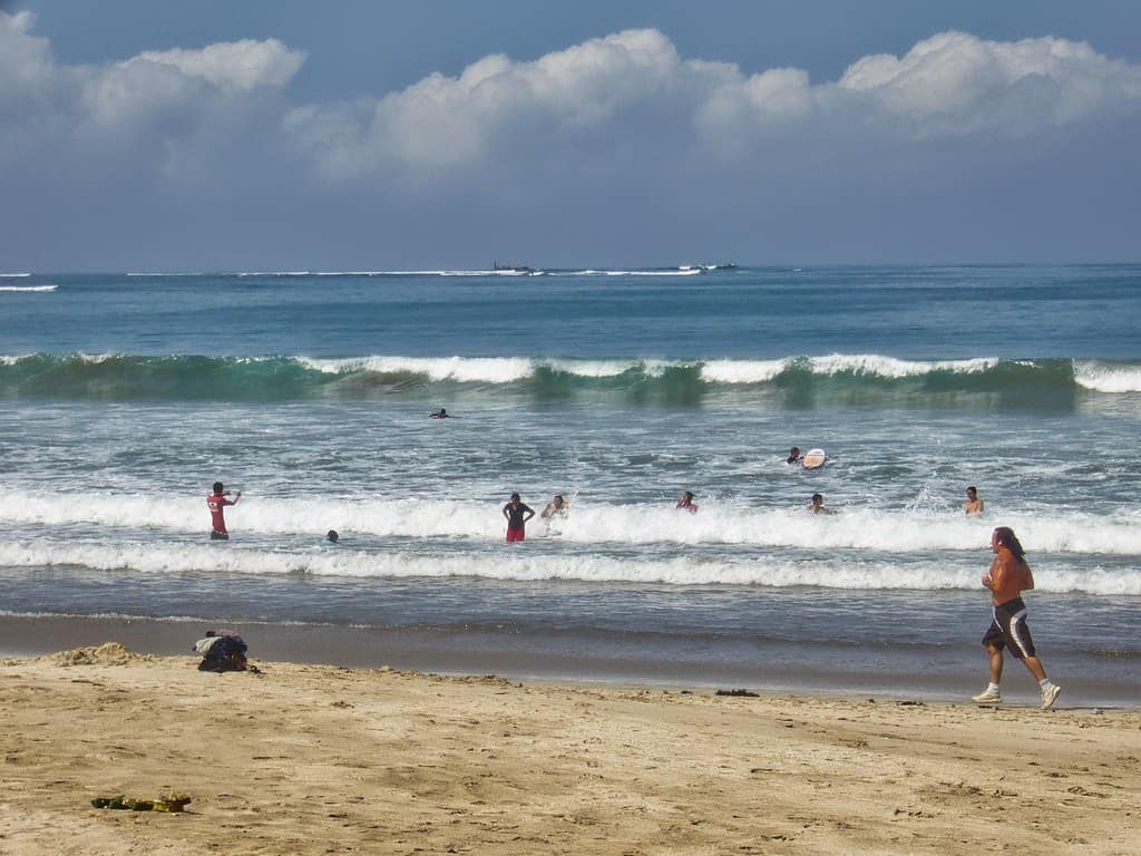 Kuta beach on Bali, Indonesia