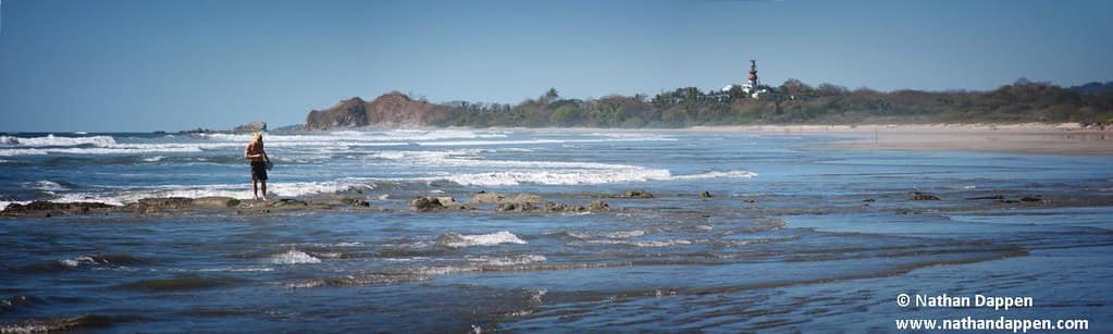Tourist at Playa Guiones, Nosara Costa Rica