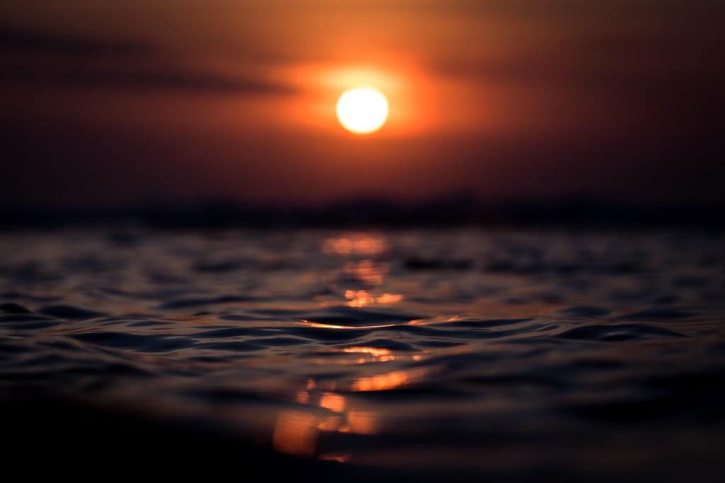 Sunset Over Padang Padang Beach, Bali Indonesia
